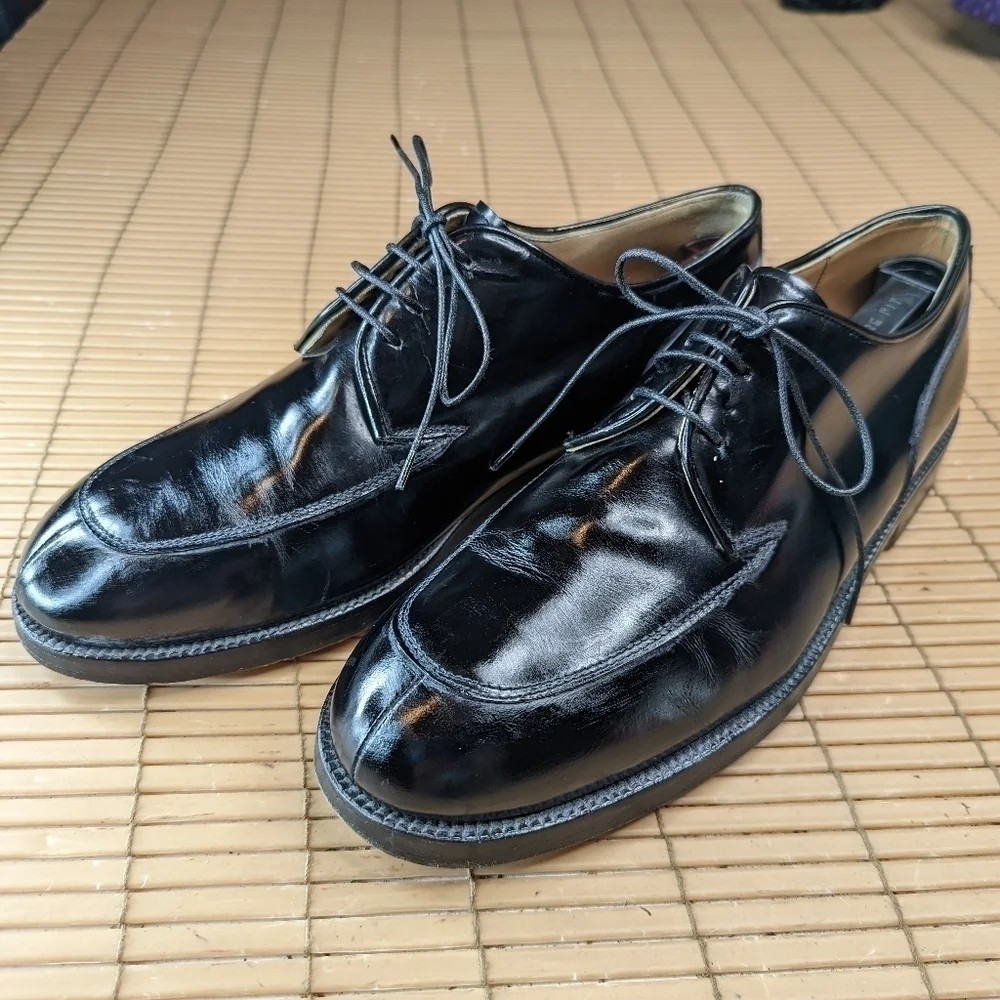TO BOOT NEW YORK ADAM DERRICK Men's OXFORDS SHOES SPLIT TOE BLACK Leather SZ 10.